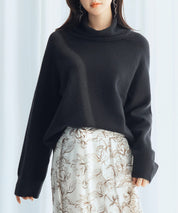 タートルネックニットプルオーバーsdp8045 ブラック