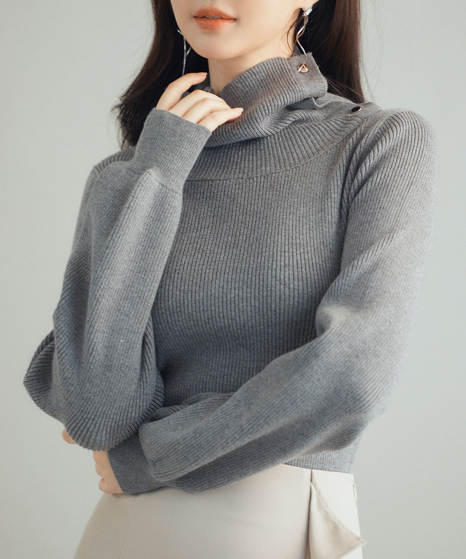 ポワン袖2wayネックニットプルオーバーsdp8046-103-365