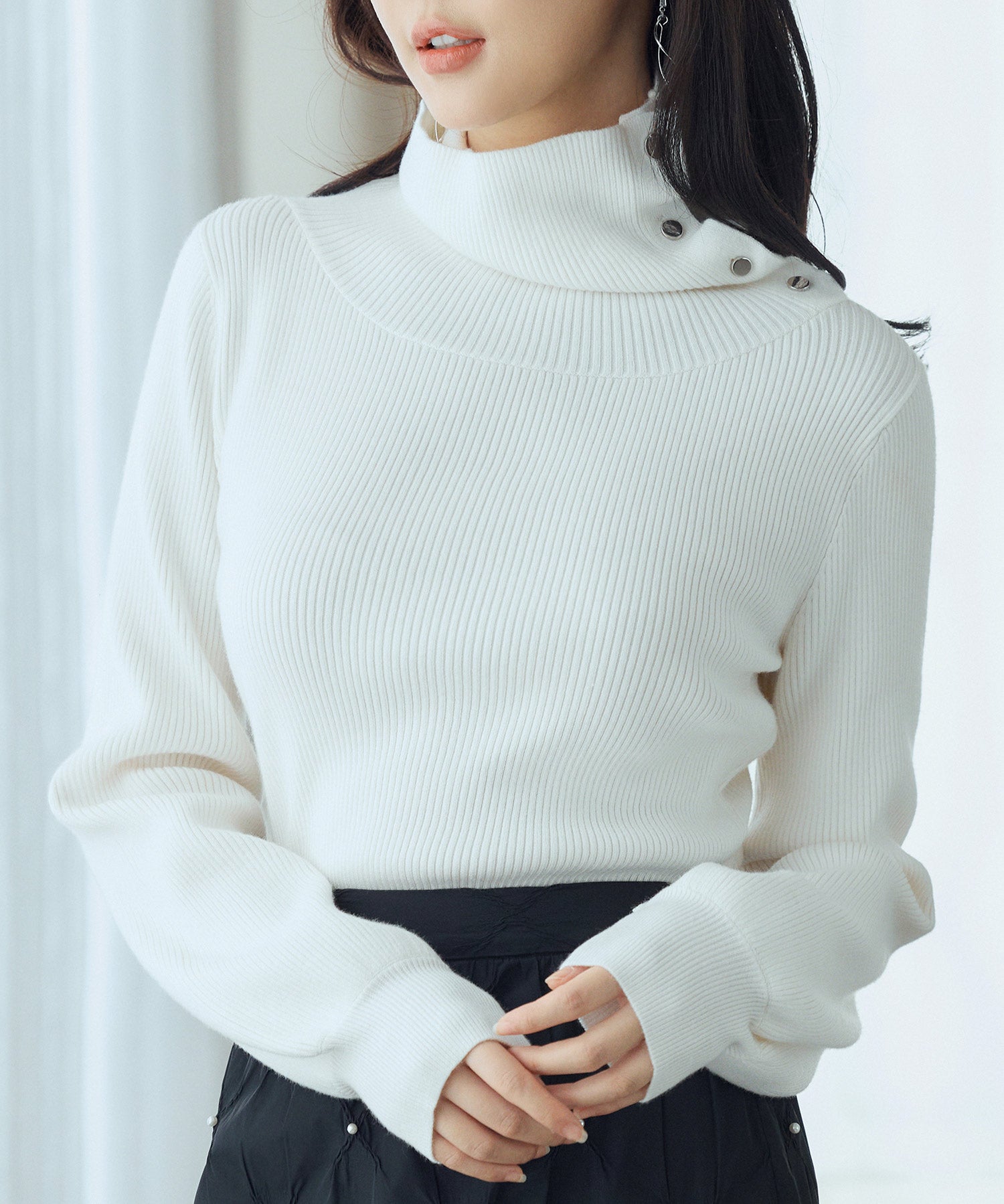 ポワン袖2wayネックニットプルオーバーsdp8046-103-38