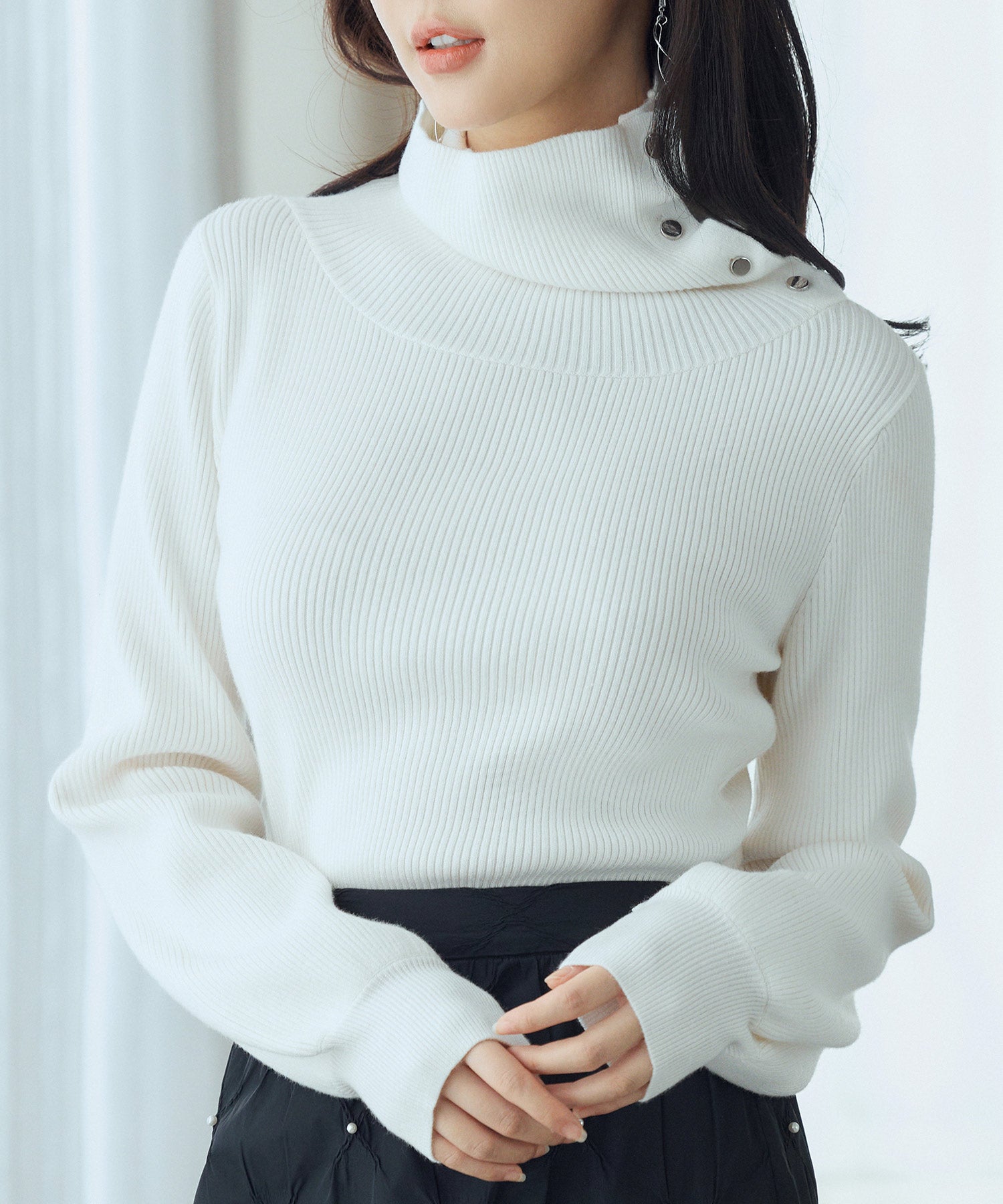 ポワン袖2wayネックニットプルオーバーsdp8046-103-38