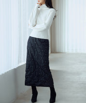 ポワン袖2wayネックニットプルオーバーsdp8046 アイボリー