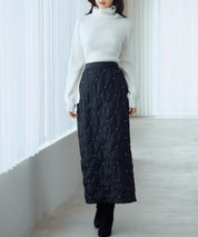 ポワン袖2wayネックニットプルオーバーsdp8046 アイボリー