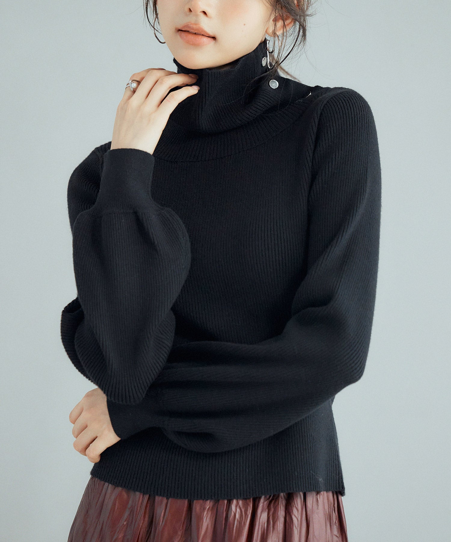 ポワン袖2wayネックニットプルオーバーsdp8046-103-8