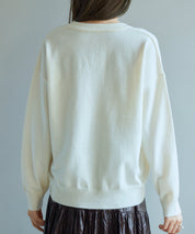 キーネックドロップショルダーニットsdp8047 アイボリー