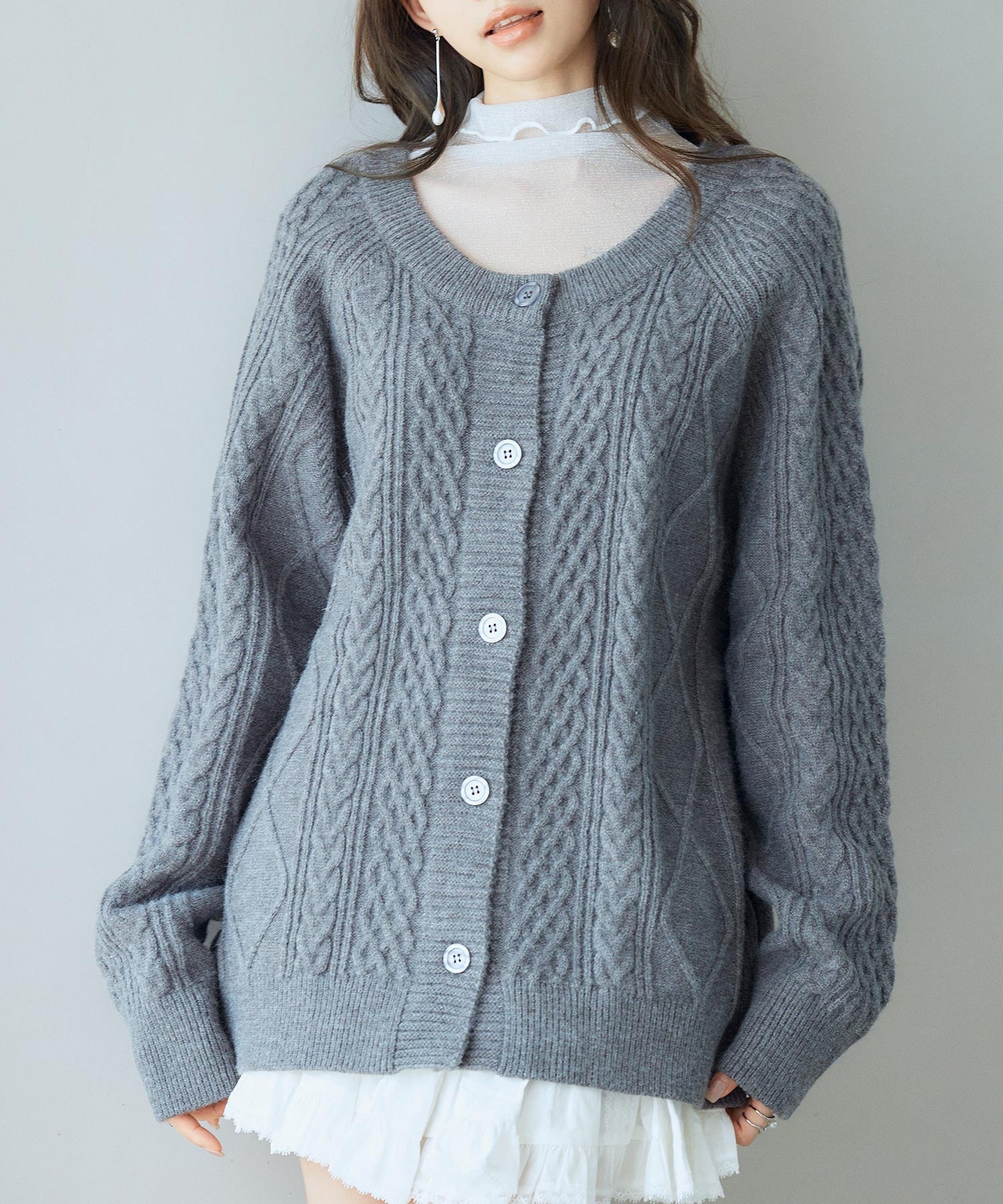 3wayケーブル編みカーディガンsdp8048-103-365