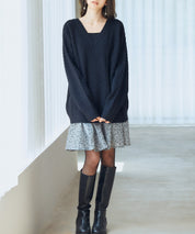 3wayケーブル編みカーディガンsdp8048 ブラック