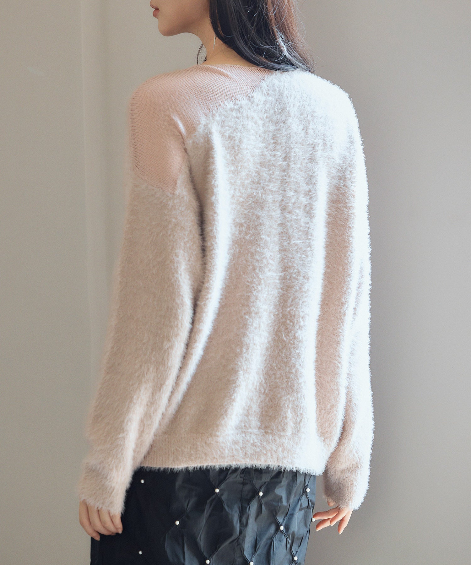 前後2wayふわふわシャギー素材ニットsdp8051 ピンク