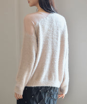 前後2wayふわふわシャギー素材ニットsdp8051 ピンク