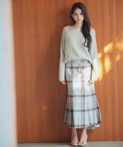 前後2wayふわふわシャギー素材ニットsdp8051 グレイッシュベージュ