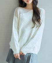 前後2wayふわふわシャギー素材ニットsdp8051-103-38