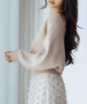 ドルマンスリーブカシュクールニットsdp8052 ベージュ