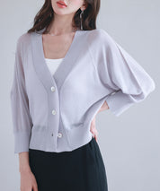 ラグランスリーブVネックカーディガンsdp8055-103-100