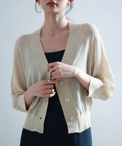 ラグランスリーブVネックカーディガンsdp8055 ベージュ