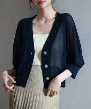 ラグランスリーブVネックカーディガンsdp8055 ネイビー