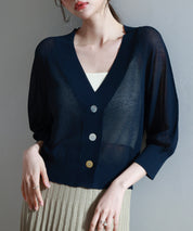 ラグランスリーブVネックカーディガンsdp8055 ネイビー