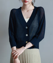 ラグランスリーブVネックカーディガンsdp8055 ネイビー