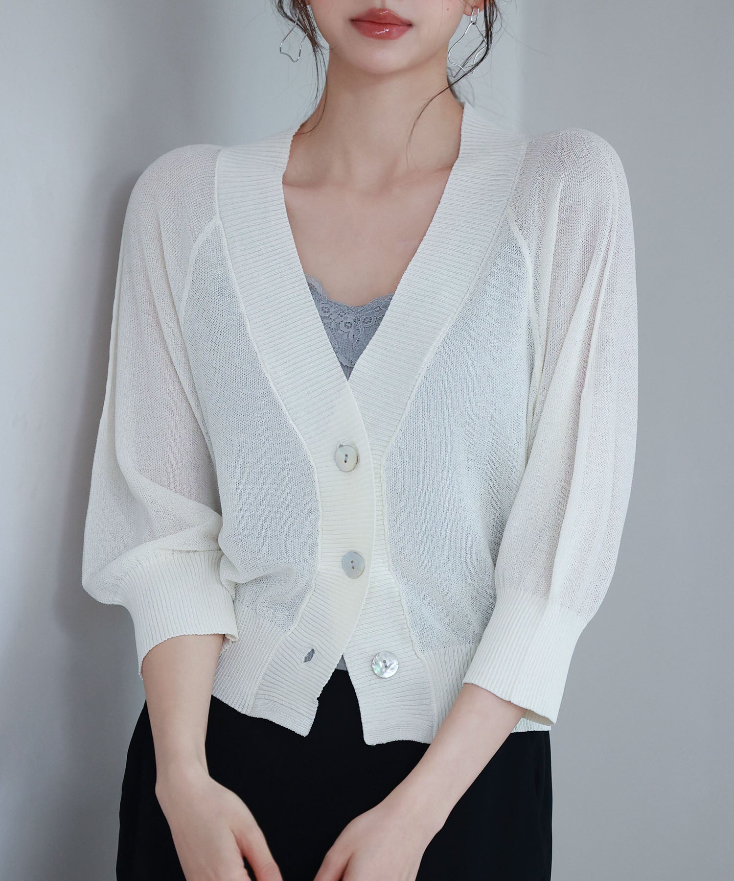 ラグランスリーブVネックカーディガンsdp8055-103-38