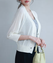 ラグランスリーブVネックカーディガンsdp8055 アイボリー