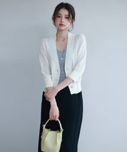 ラグランスリーブVネックカーディガンsdp8055 アイボリー