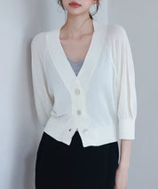 ラグランスリーブVネックカーディガンsdp8055 アイボリー