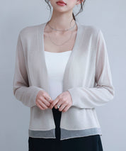 シアー裾サマーニットカーディガンsdp8056-103-14