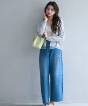 シアー裾サマーニットカーディガンsdp8056 グレー