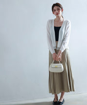 シアー裾サマーニットカーディガンsdp8056 ホワイト