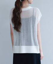 【4way】透かし編みニットカーディガンsdp8057 ホワイト