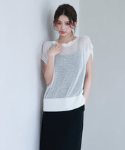 【4way】透かし編みニットカーディガンsdp8057 ホワイト