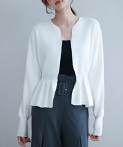 スナップボタンぺプラム裾2wayニットsdp8060 アイボリー