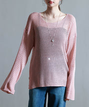 透かし編みオーバーサイズニットプルオーバーsdp8061-103-26