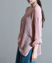 透かし編みオーバーサイズニットプルオーバーsdp8061 ピンク