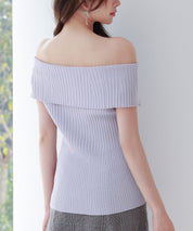 ダブルジップオフショルダーニットsdp8062 ラベンダー