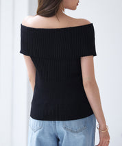 ダブルジップオフショルダーニットsdp8062 ブラック