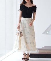 ダブルジップオフショルダーニットsdp8062 ブラック