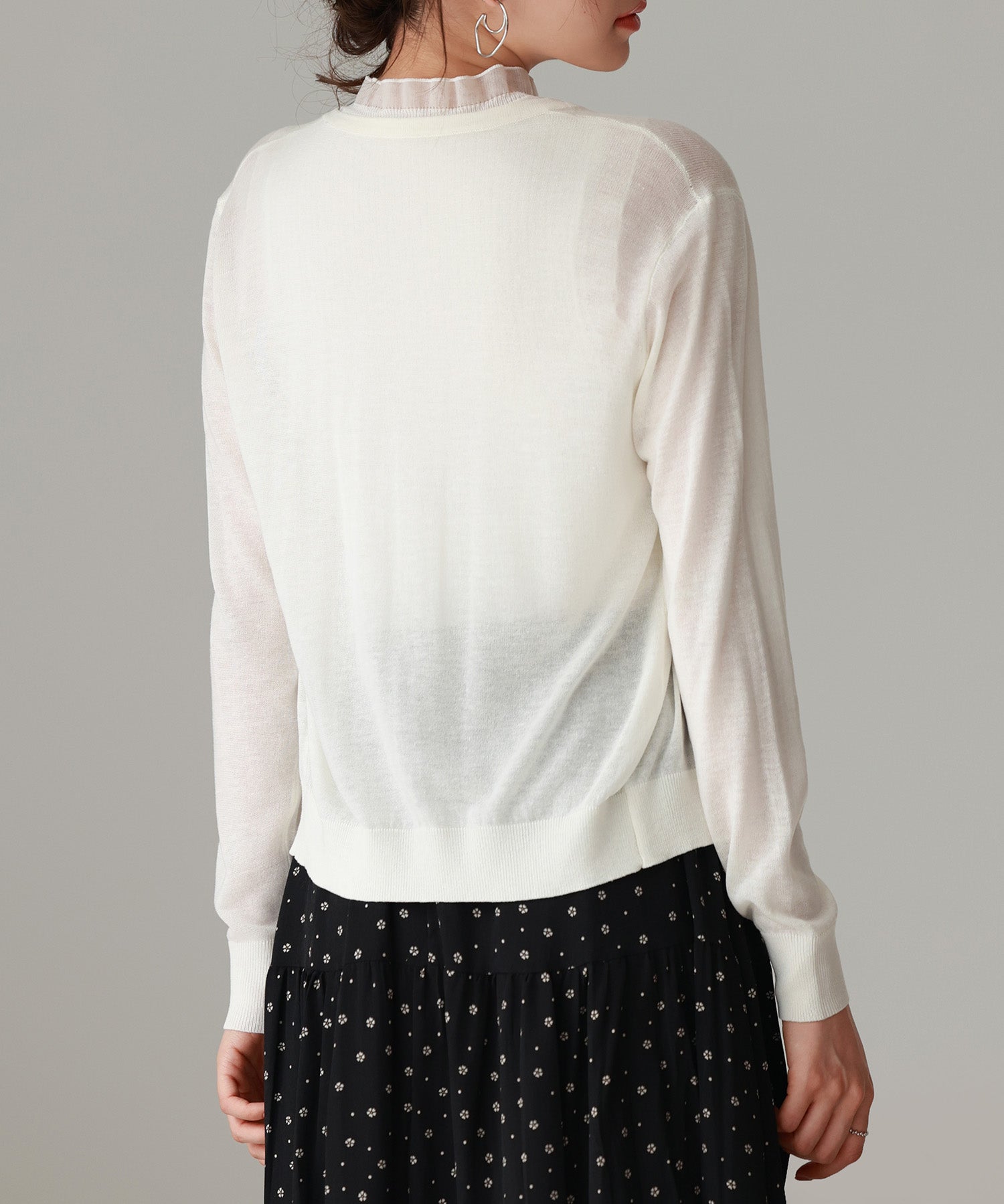 冷房・紫外線対策ニットカーディガンsdp8063 アイボリー