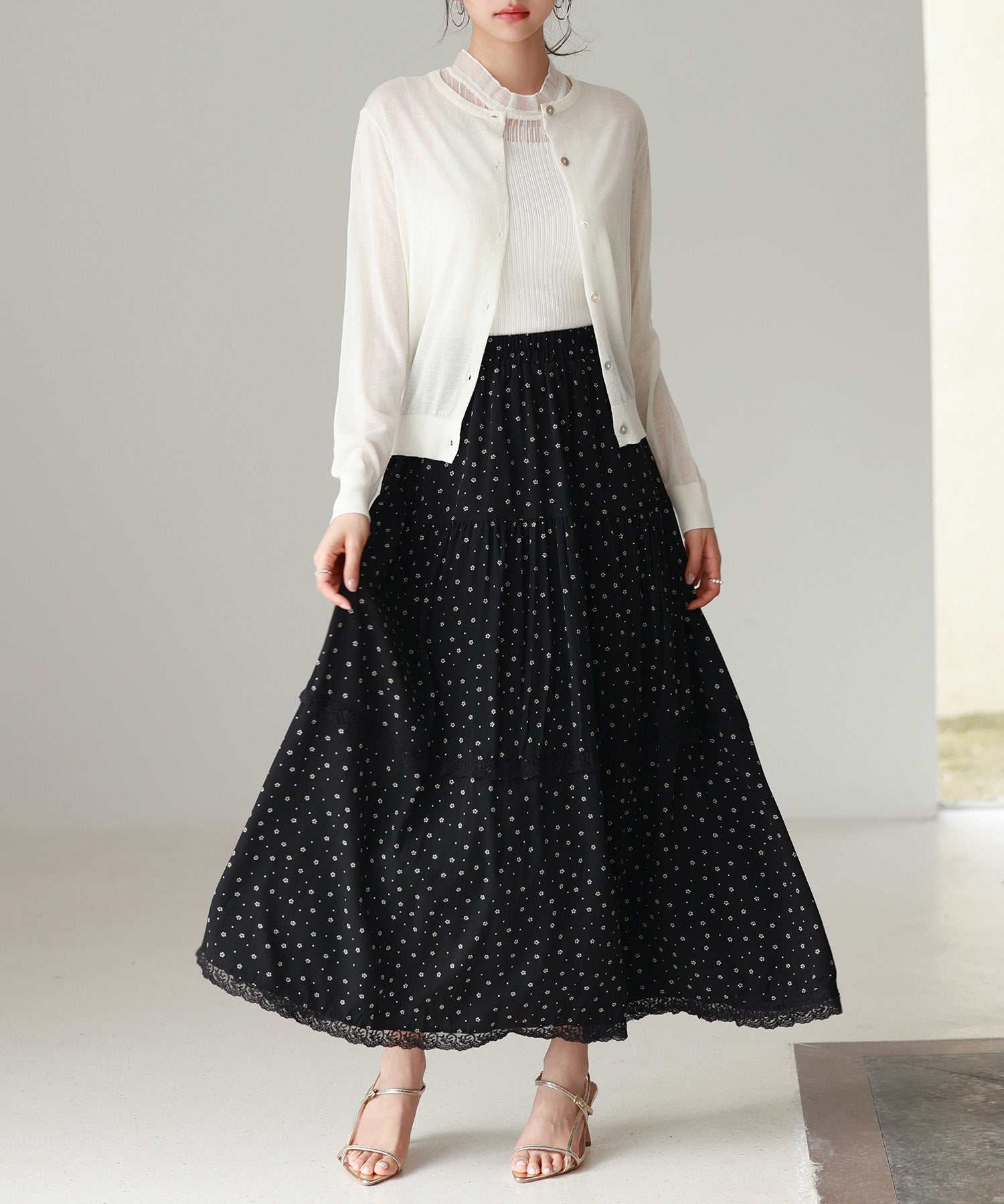 冷房・紫外線対策ニットカーディガンsdp8063 アイボリー