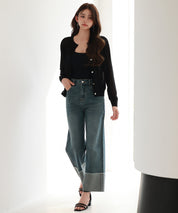 冷房・紫外線対策ニットカーディガンsdp8063 ブラック