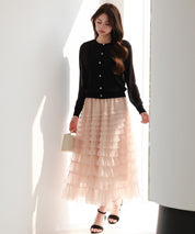 冷房・紫外線対策ニットカーディガンsdp8063 ブラック