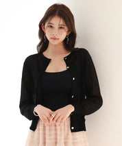 冷房・紫外線対策ニットカーディガンsdp8063 ブラック