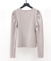 レイヤード風リブ編みニットトップスsdp8064 ベージュ