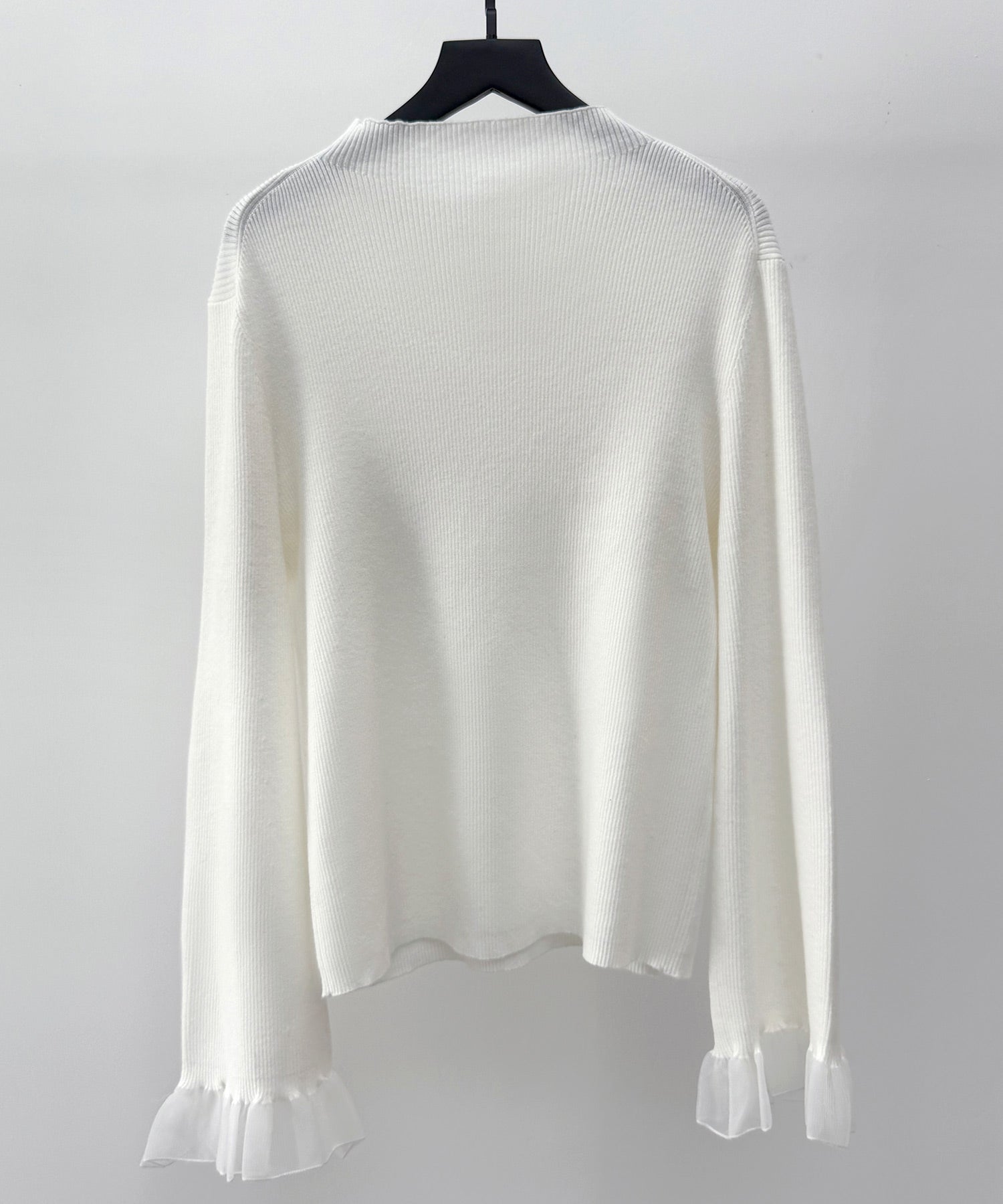 襟パール付リブ編みニットトップス
sdp8069 アイボリー