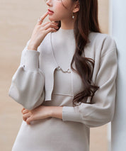 アンサンブル・マーメイドニットワンピースsdp8074 ベージュ