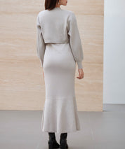 アンサンブル・マーメイドニットワンピースsdp8074 ベージュ