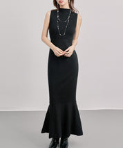 アンサンブル・マーメイドニットワンピースsdp8074 ブラック