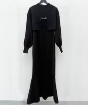 アンサンブル・マーメイドニットワンピースsdp8074 ブラック