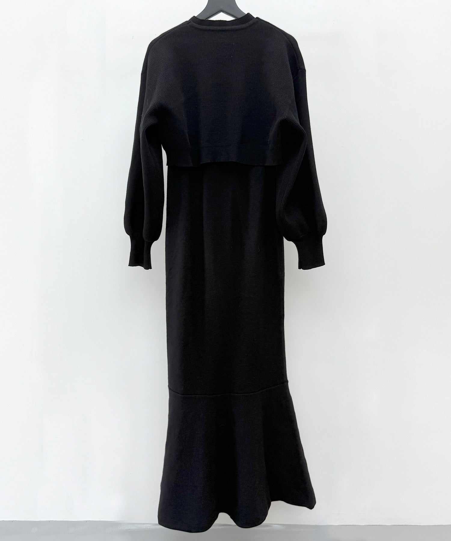 アンサンブル・マーメイドニットワンピースsdp8074 ブラック