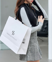 袖配色 ボトル・ネックリブニットプルオーバーsdp8075 ブラック