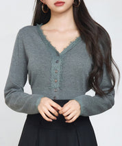 ハイウエストショート丈ニットカーディガン
sdp8080 チャコール