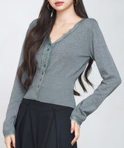 ハイウエストショート丈ニットカーディガン
sdp8080 チャコール